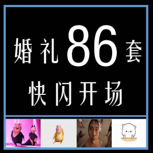 婚礼快闪开场PPT模板中式求婚庆创意搞笑震撼视频制作mv-资源虚拟仓库