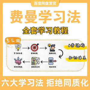 费曼学习法高效率学习全套教程思维导图记忆力笔记技巧视频课程-资源虚拟仓库