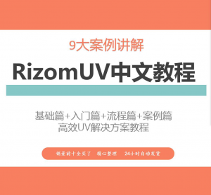 RizomUV中文教程高效UV解决方案视频教学零基础入门自学软件入门-资源虚拟仓库