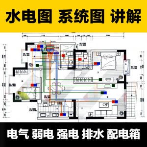 水电图纸识图教学讲解放管电气图弱电强电排水配电箱-资源虚拟仓库