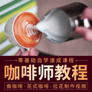 咖啡师视频教程自学拉花技术方法制作技巧开店配方培训教学课程-资源虚拟仓库
