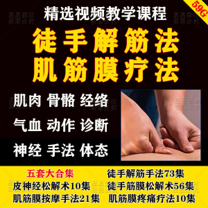 徒手松解术视频教程松解筋膜疗法手法肌疼痛诊断治疗中医教学课程-资源虚拟仓库