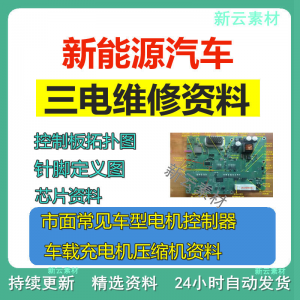 新能源汽车维修资料拓扑原理针脚图芯片三电控制器充电机压缩机-资源虚拟仓库