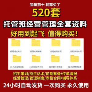 托管班运营管理制度方案午托晚托辅导班小饭桌培训招生宣传话术全-资源虚拟仓库