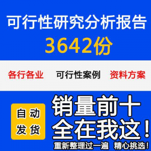 项目可行性研究分析报告案例品牌融资投资研究资料方案大全模板-资源虚拟仓库