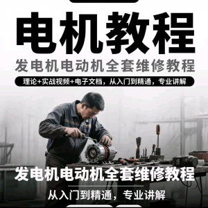 电机教程视频发电机电动机结构原理维修技术小学素材布线图教程-资源虚拟仓库