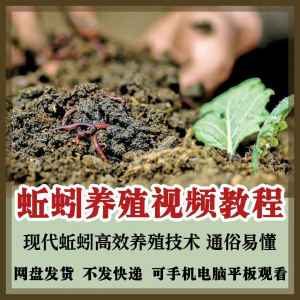 蚯蚓养殖技术视频教程素材零基础农业创业大棚如何养蚯蚓高效素材-资源虚拟仓库